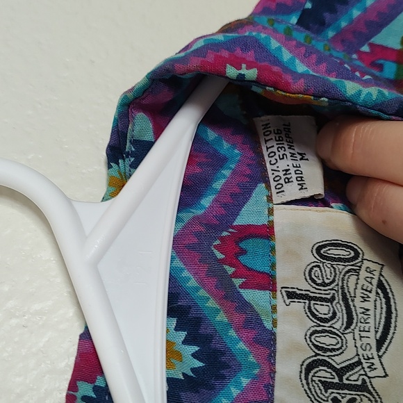 VTG 90s Western cropped button down - Picture 5 of 8